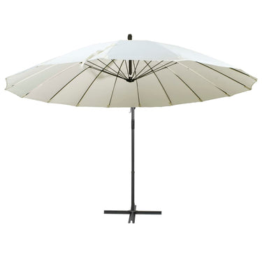 Vidaxl zweefparasol met aluminium paal 3 m wit