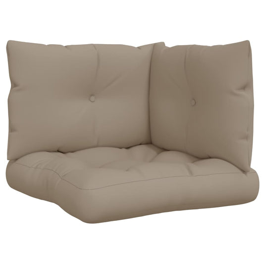 VidaXL Palletkussens 3 st stof taupe