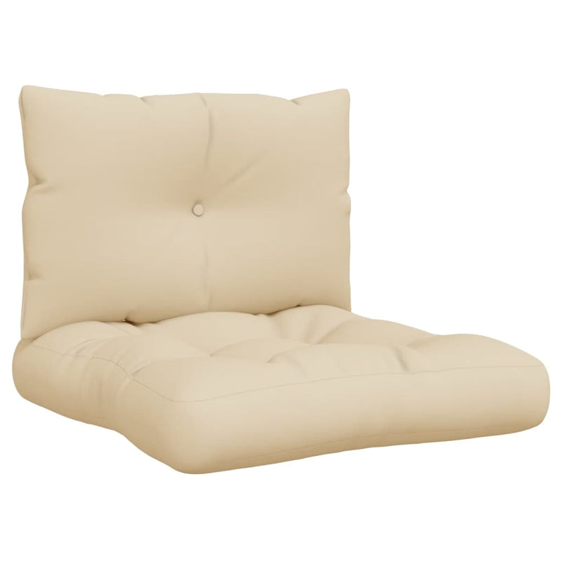 Load image into Gallery viewer, VidaXL Palletkussens 2 st stof beige
