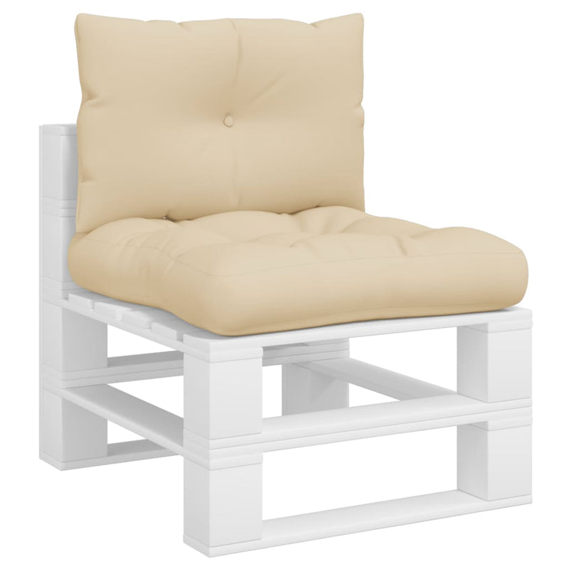 Load image into Gallery viewer, VidaXL Palletkussens 2 st stof beige
