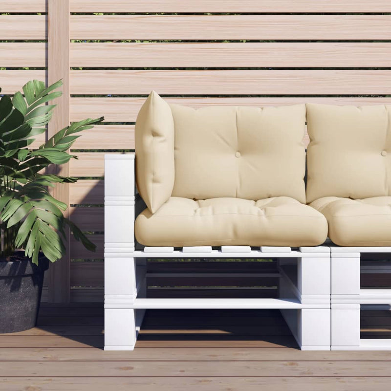 Load image into Gallery viewer, Vidaxl palletkussens 3 st stof beige
