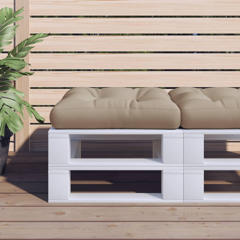Load image into Gallery viewer, VidaXL Palletkussen 50x50x12 cm stof taupe
