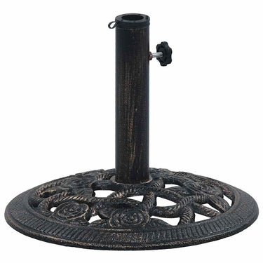 Vidaxl parasolvoet 9 kg 40 cm gietijzer zwart en bronskleurig