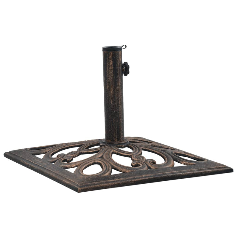Load image into Gallery viewer, Vidaxl parasolvoet 12 kg 49 cm gietijzer bronskleurig
