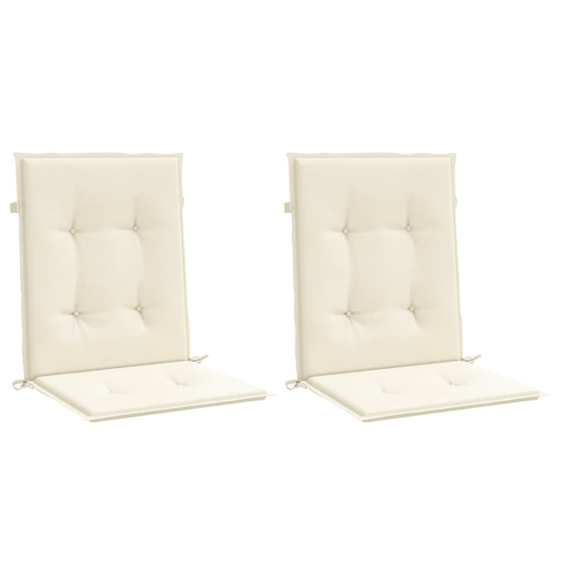 Load image into Gallery viewer, Vidaxl tuinstoelkussen lage rug 2 st 100x50x3 cm oxford stof crème
