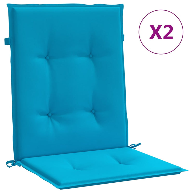 Load image into Gallery viewer, Vidaxl tuinstoelkussens lage rug 2 st 100x50x3 cm oxford stof blauw
