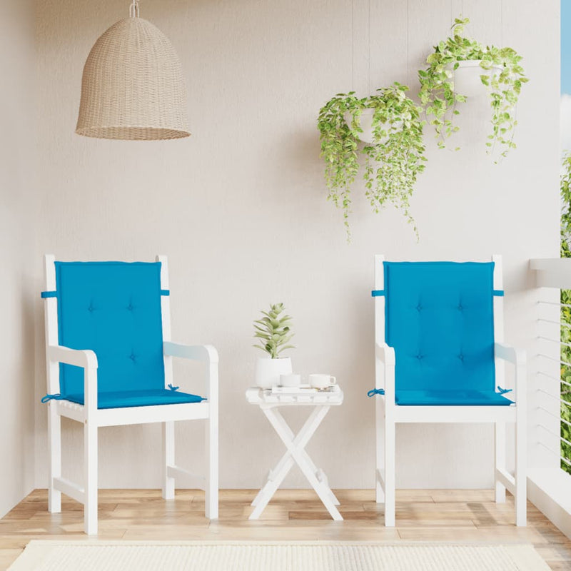 Load image into Gallery viewer, Vidaxl tuinstoelkussens lage rug 2 st 100x50x3 cm oxford stof blauw
