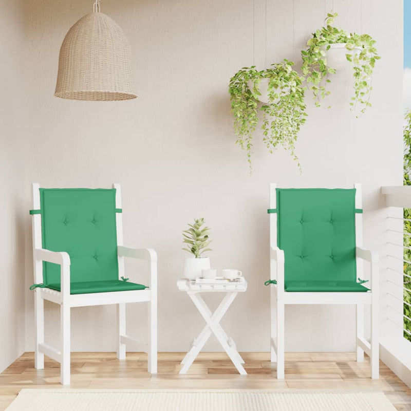Load image into Gallery viewer, Vidaxl tuinstoelkussens lage rug 2 st 100x50x3 cm oxford stof groen
