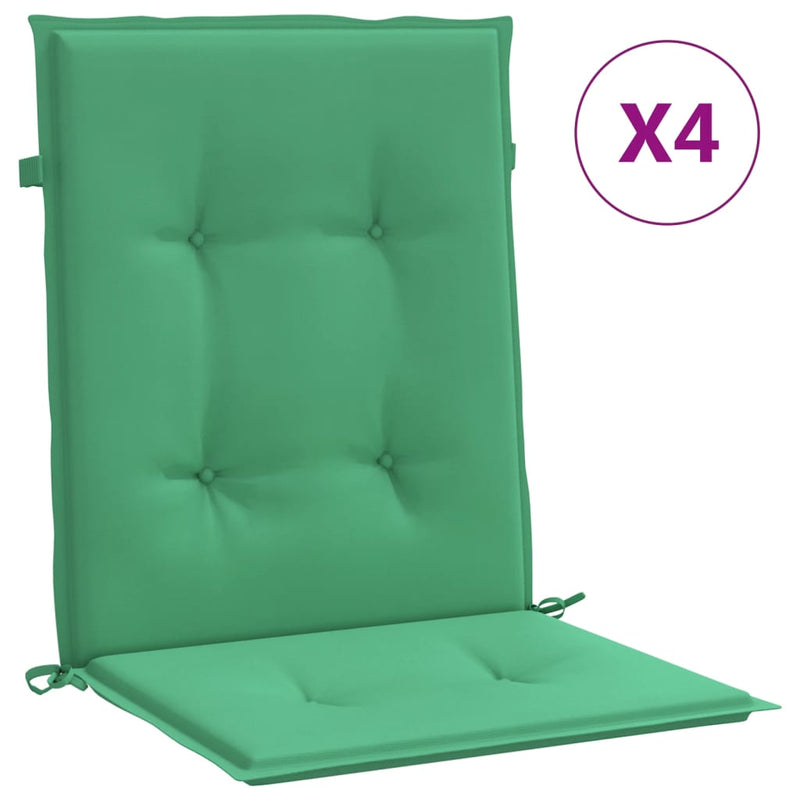 Load image into Gallery viewer, Vidaxl tuinstoelkussens lage rug 4 st 100x50x3 cm oxford stof groen
