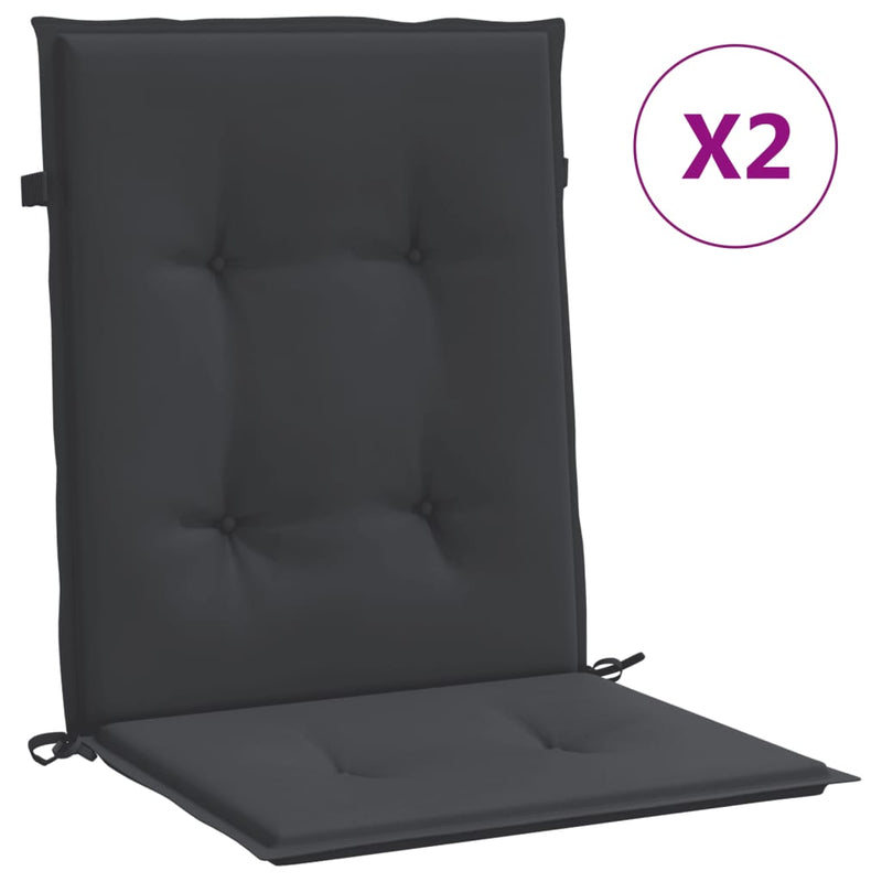 Load image into Gallery viewer, Vidaxl tuinstoelkussens lage rug 2 st 100x50x3 cm oxford stof zwart

