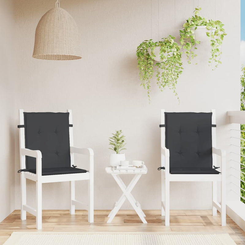 Load image into Gallery viewer, Vidaxl tuinstoelkussens lage rug 2 st 100x50x3 cm oxford stof zwart
