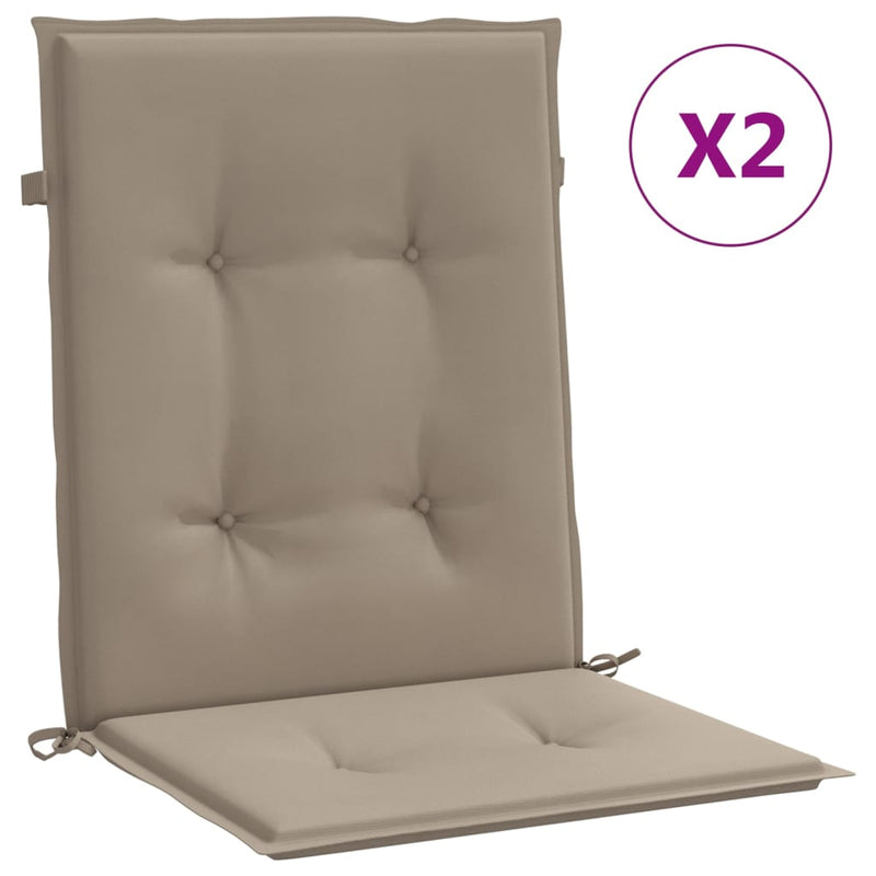 Load image into Gallery viewer, Vidaxl tuinstoelkussens lage rug 2 st 100x50x3 cm oxford stof taupe

