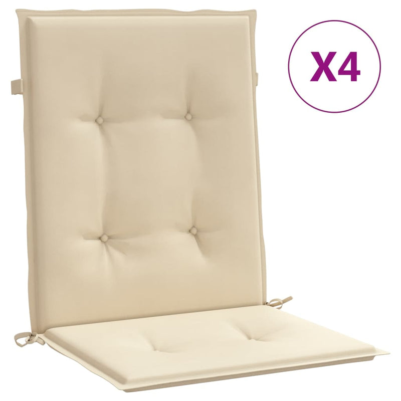 Load image into Gallery viewer, Vidaxl tuinstoelkussens lage rug 4 st 100x50x3 cm oxford stof beige
