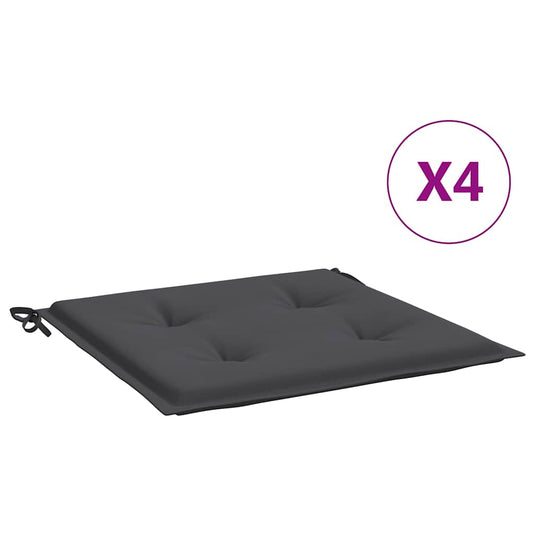 Vidaxl tuinstoelkussens 4 st 40x40x4 cm oxford stof antracietkleurig