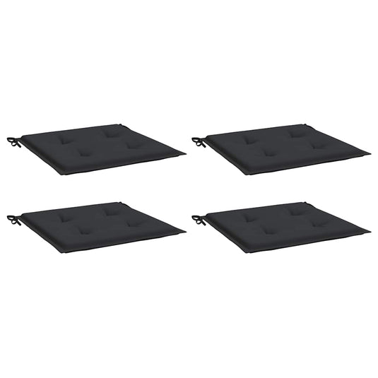 Vidaxl tuinstoelkussens 4 st 40x40x4 cm oxford stof zwart