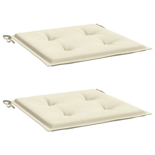 Vidaxl tuinstoelkussens 2 st 50x50x4 cm oxford stof crèmekleurig
