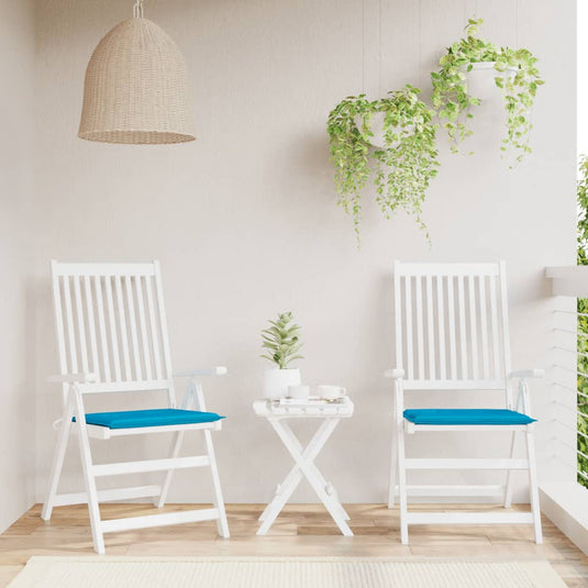 Vidaxl tuinstoelkussens 2 st 50x50x4 cm stof blauw