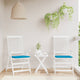 Vidaxl tuinstoelkussens 2 st 50x50x4 cm stof blauw