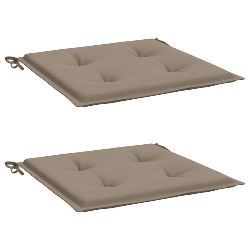 Load image into Gallery viewer, Vidaxl tuinstoelkussens 2 st 50x50x4 cm stof taupe
