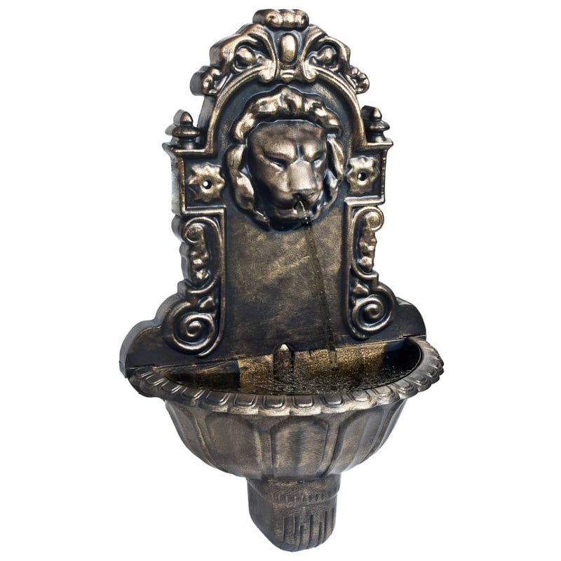 Load image into Gallery viewer, Vidaxl muurfontein leeuwenkop brons
