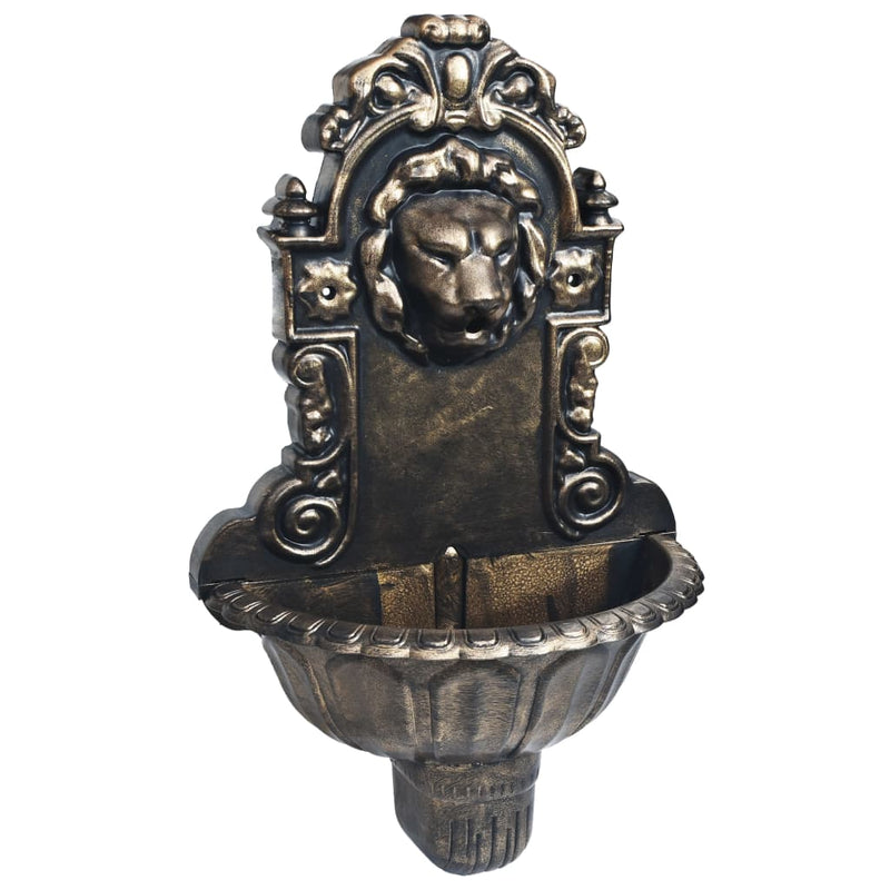 Load image into Gallery viewer, Vidaxl muurfontein leeuwenkop brons
