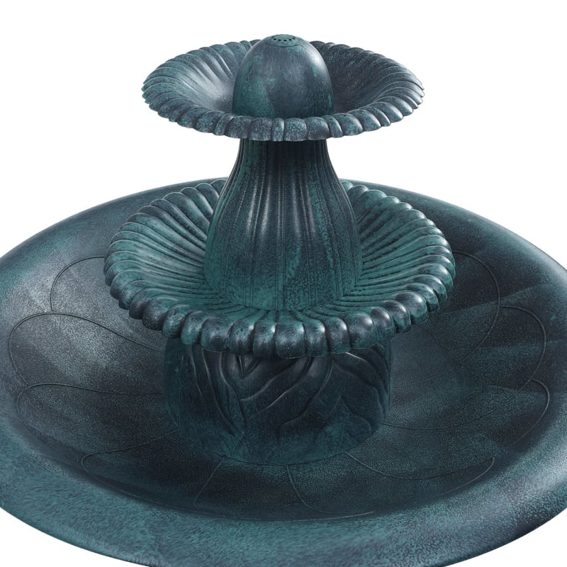 Load image into Gallery viewer, Vidaxl vogelbadje met fontein 50x91 cm kunststof groen

