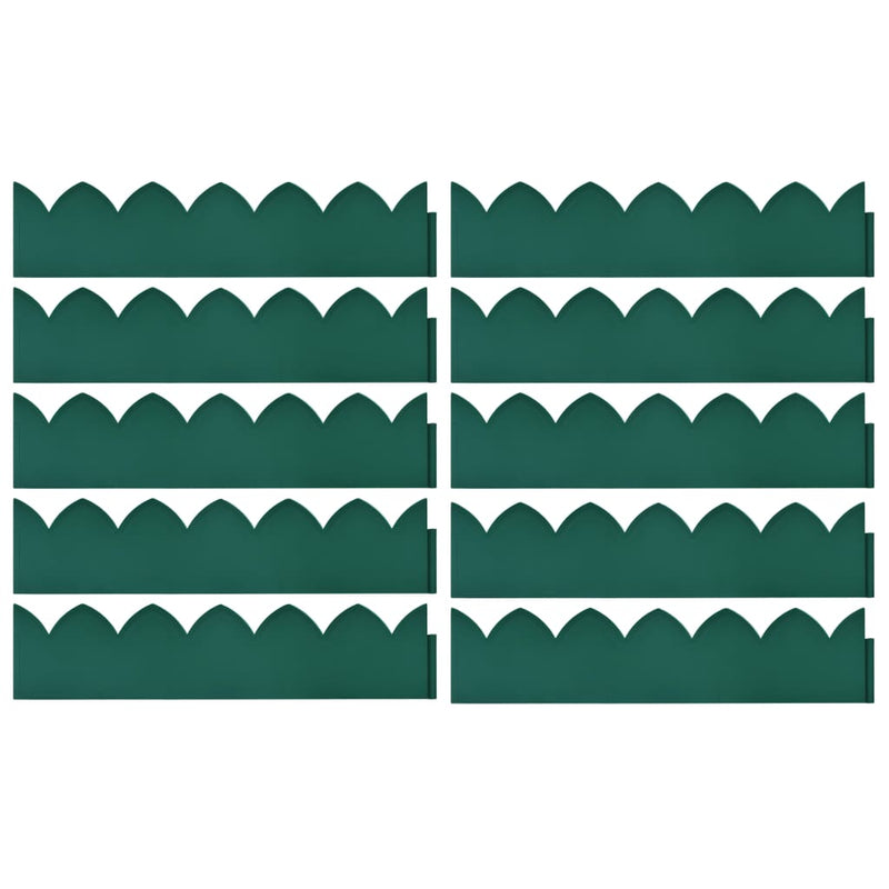 Load image into Gallery viewer, Vidaxl gazonranden 10 st 65x15 cm pp groen
