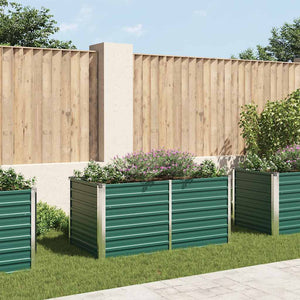 Vidaxl plantenbak verhoogd 160x80x77 cm gegalvaniseerd staal groen