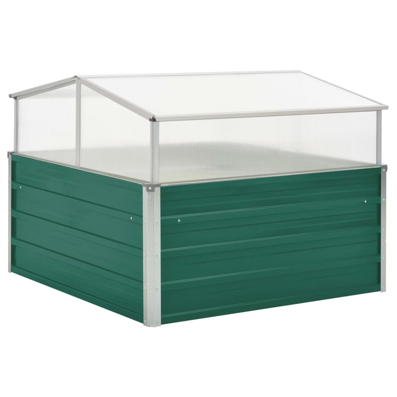 Load image into Gallery viewer, Vidaxl tuinkas 100x100x77 cm gegalvaniseerd staal groen
