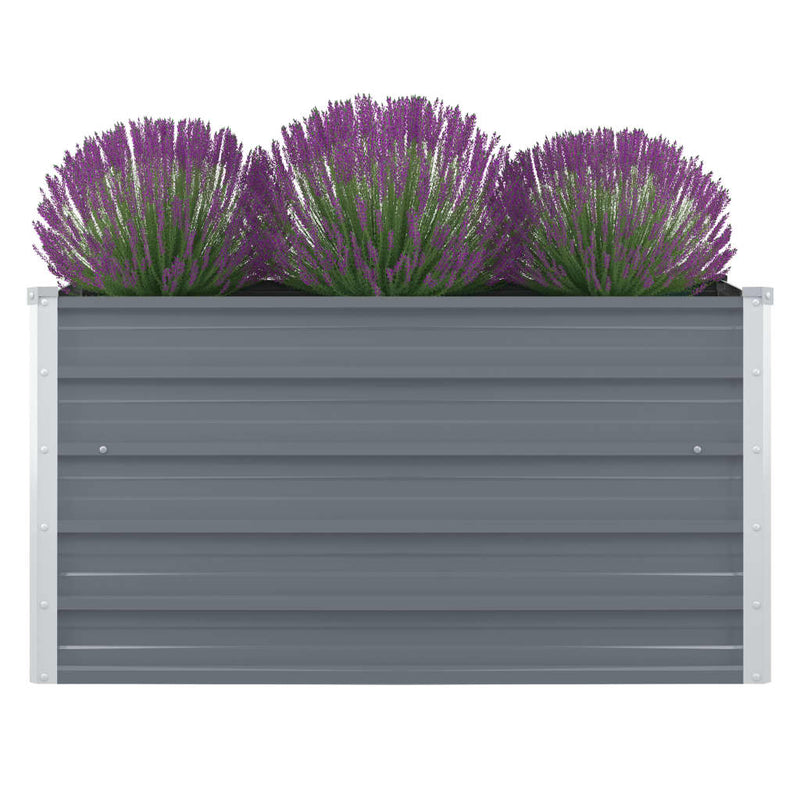 Load image into Gallery viewer, Vidaxl plantenbak verhoogd 100x100x45 cm gegalvaniseerd staal grijs
