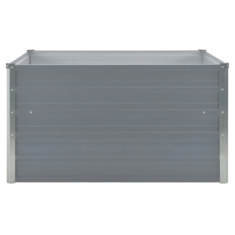 Load image into Gallery viewer, Vidaxl plantenbak verhoogd 100x100x45 cm gegalvaniseerd staal grijs
