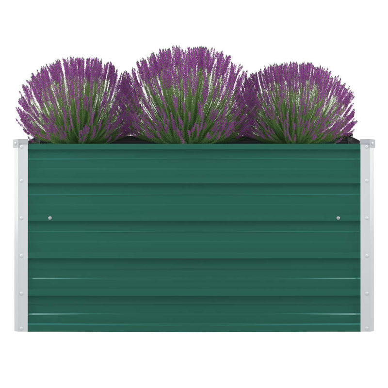 Load image into Gallery viewer, Vidaxl plantenbak verhoogd 100x100x45 cm gegalvaniseerd staal groen
