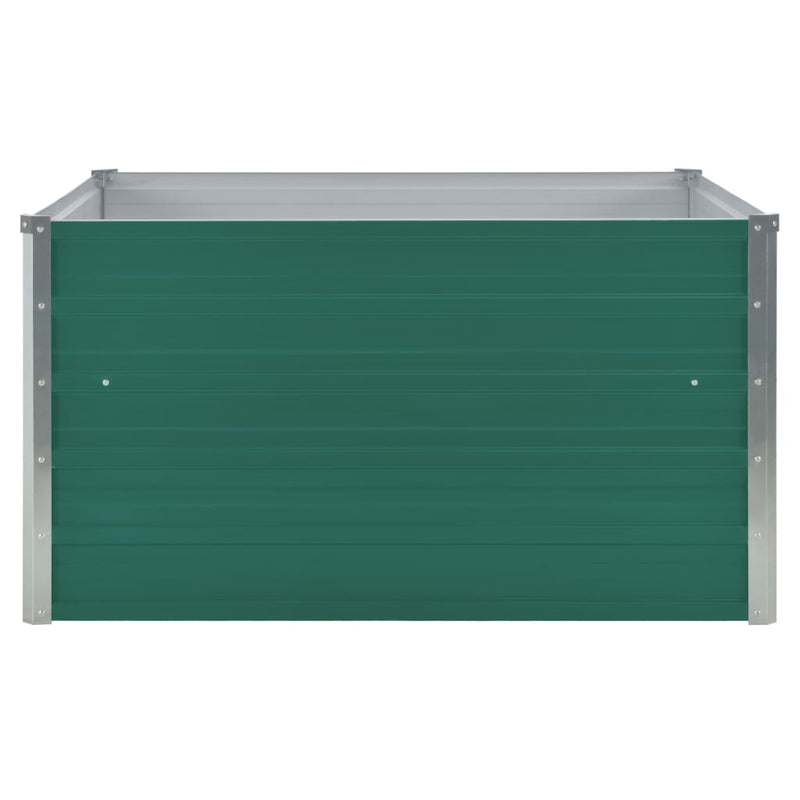 Load image into Gallery viewer, Vidaxl plantenbak verhoogd 100x100x45 cm gegalvaniseerd staal groen
