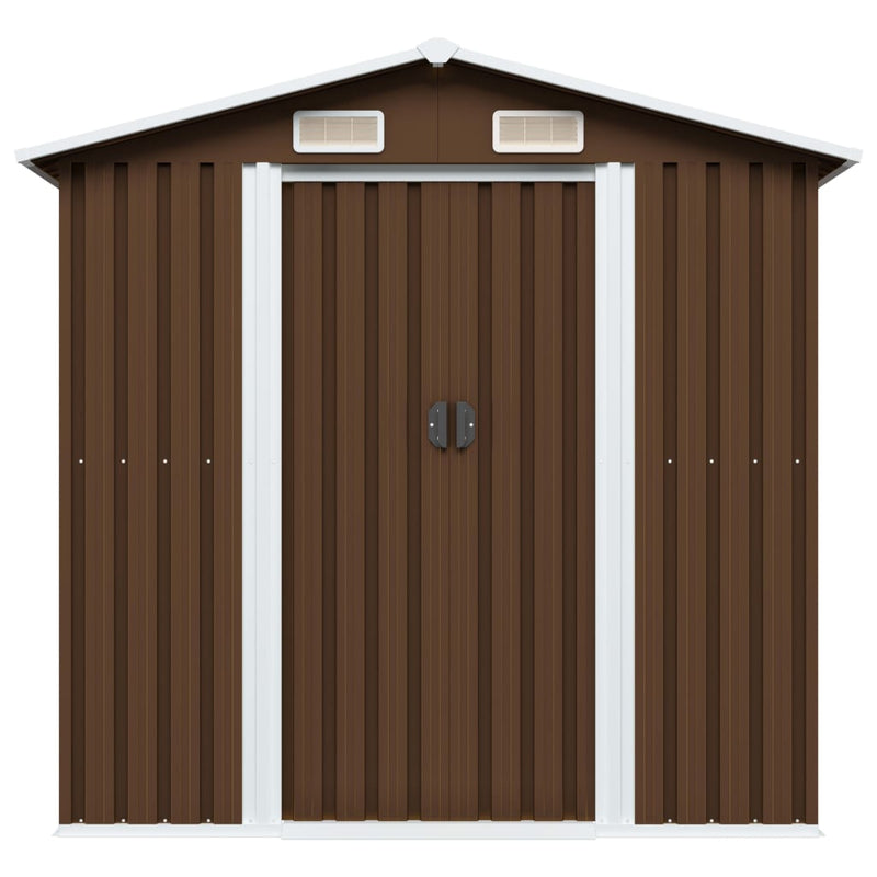 Load image into Gallery viewer, VidaXL Tuinberging 204x132x186 cm staal bruin
