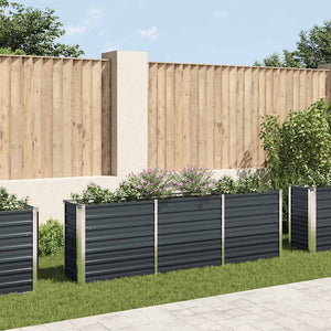 Vidaxl plantenbak verhoogd 240x40x77 cm gegalvaniseerd staal antraciet