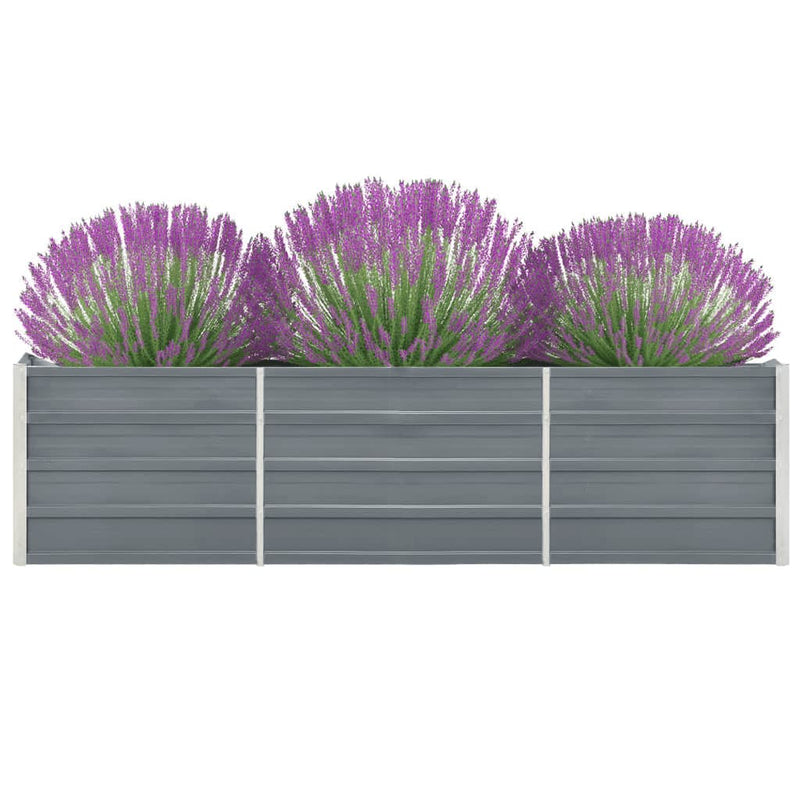 Load image into Gallery viewer, Vidaxl plantenbak verhoogd 240x40x45 cm gegalvaniseerd staal grijs
