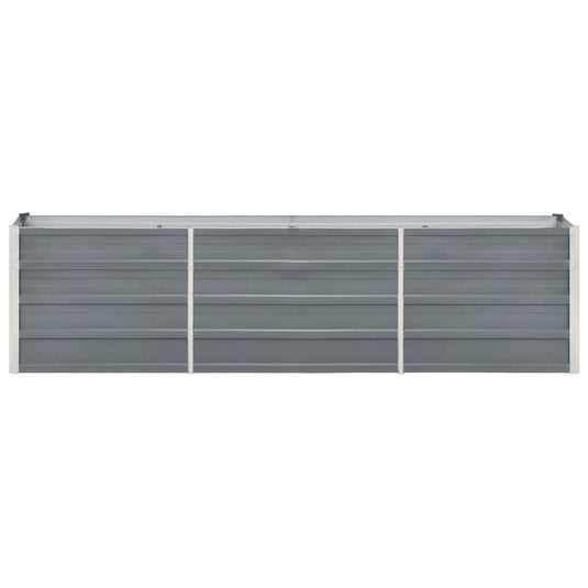 Vidaxl plantenbak verhoogd 240x40x45 cm gegalvaniseerd staal grijs