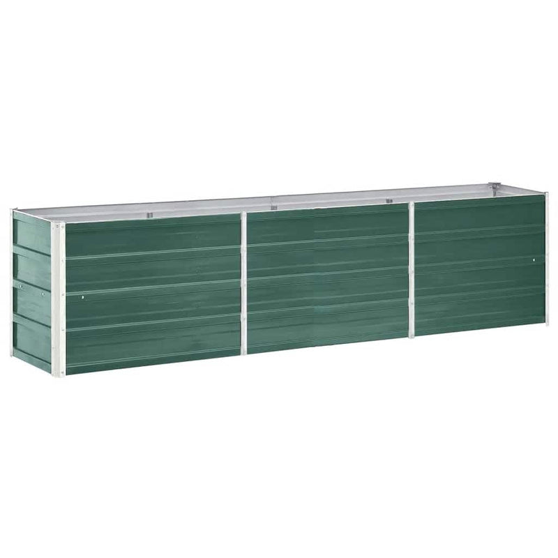 Afbeelding laden in galerijviewer, Vidaxl plantenbak verhoogd 240x40x45 cm gegalvaniseerd staal groen
