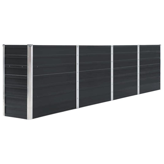 Vidaxl plantenbak verhoogd 320x40x77 cm gegalvaniseerd staal antraciet