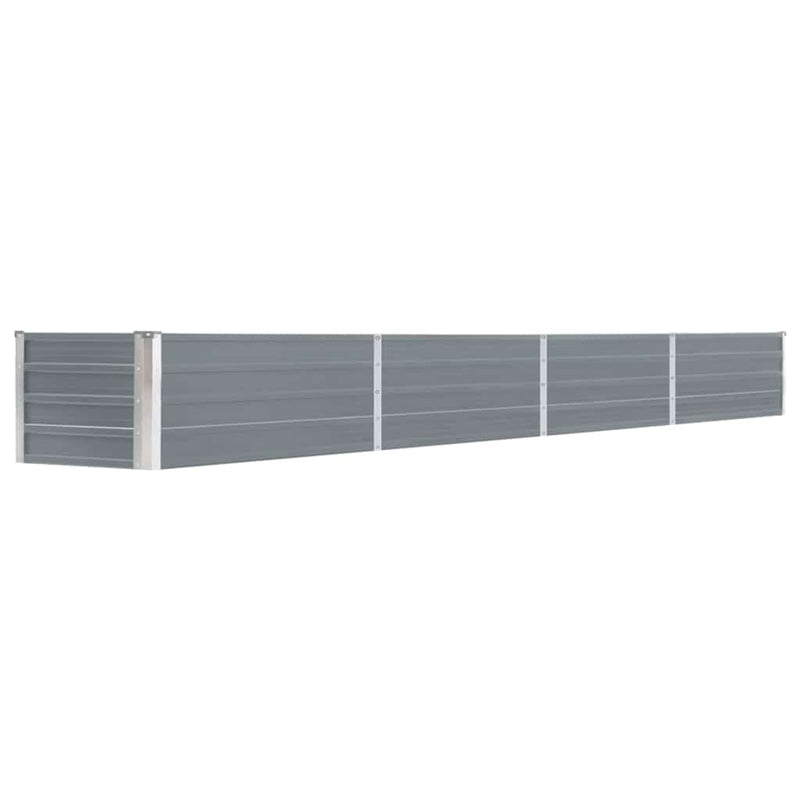 Load image into Gallery viewer, Vidaxl plantenbak verhoogd 320x40x45 cm gegalvaniseerd staal grijs
