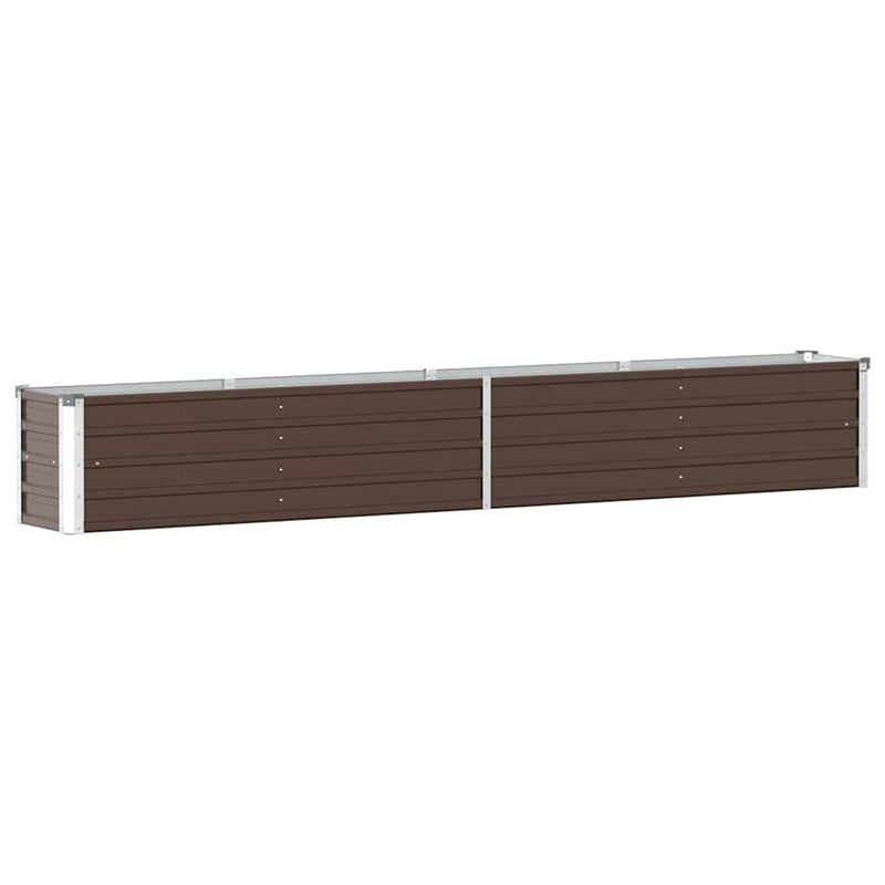 Load image into Gallery viewer, Vidaxl plantenbak verhoogd 320x40x45 cm gegalvaniseerd staal bruin
