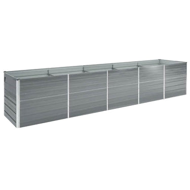 Vidaxl plantenbak verhoogd 400x80x45 cm gegalvaniseerd staal grijs