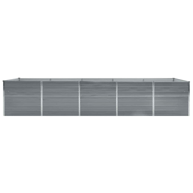 Load image into Gallery viewer, Vidaxl plantenbak verhoogd 400x80x45 cm gegalvaniseerd staal grijs
