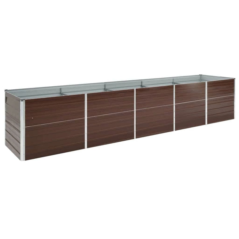 Load image into Gallery viewer, Vidaxl plantenbak verhoogd 400x80x45 cm gegalvaniseerd staal bruin
