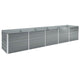 Vidaxl plantenbak verhoogd 400x80x77 cm gegalvaniseerd staal grijs