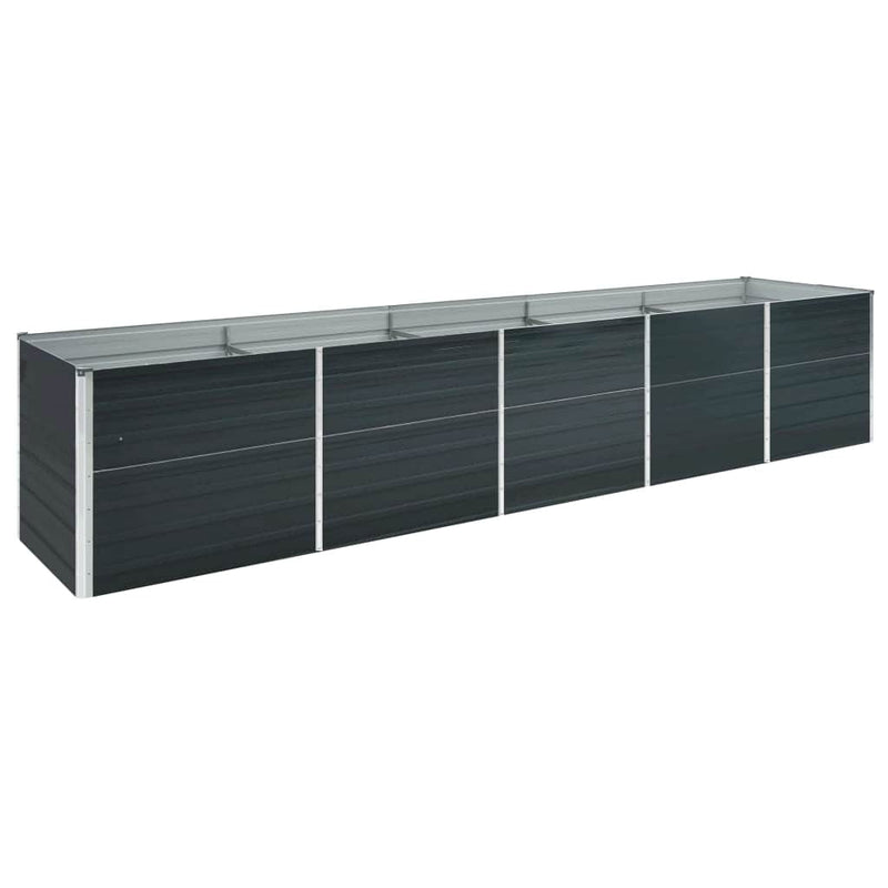 Load image into Gallery viewer, Vidaxl plantenbak verhoogd 400x80x77 cm gegalvaniseerd staal antraciet
