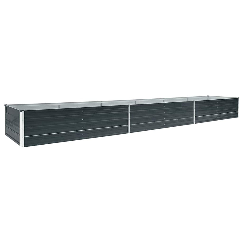 Afbeelding laden in galerijviewer, Vidaxl plantenbak verhoogd 480x80x45 cm gegalvaniseerd staal antraciet

