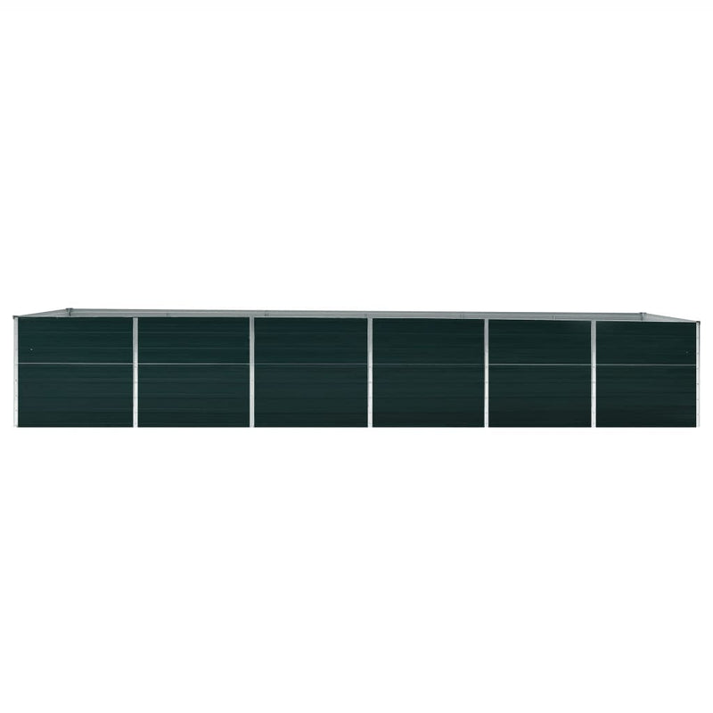 Load image into Gallery viewer, Vidaxl plantenbak verhoogd 480x80x77 cm gegalvaniseerd staal groen

