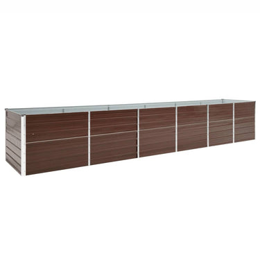 Vidaxl plantenbak verhoogd 480x80x77 cm gegalvaniseerd staal bruin
