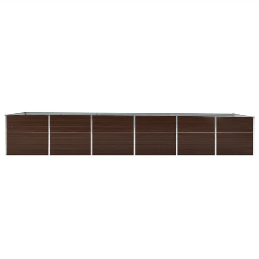 Vidaxl plantenbak verhoogd 480x80x77 cm gegalvaniseerd staal bruin